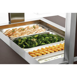 Warmbuffetwagen W3110-200W | wengefarben 230 Volt mit Beleuchtung | passend für 3 x GN 1/1 Produktbild 7 S