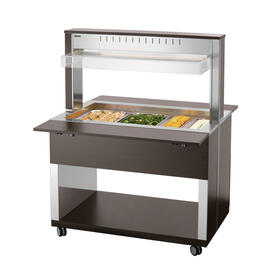 Warmbuffetwagen W3110-200W | wengefarben 230 Volt mit Beleuchtung | passend für 3 x GN 1/1 Produktbild 4 S