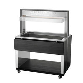 Warmbuffetwagen W3110-200A | anthrazit 230 Volt mit Beleuchtung | passend für 3 x GN 1/1 Produktbild 3 S