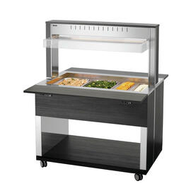 Warmbuffetwagen W3110-200A | anthrazit 230 Volt mit Beleuchtung | passend für 3 x GN 1/1 Produktbild 4 S