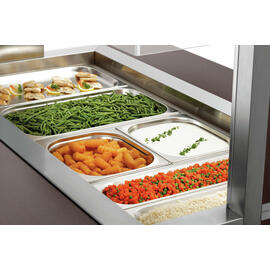 Warmbuffetwagen W4110-200W | wengefarben 230 Volt mit Beleuchtung | passend für 4 x GN 1/1 Produktbild 7 S
