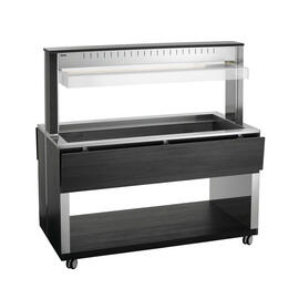 Warmbuffetwagen W4110-200A | anthrazit 230 Volt mit Beleuchtung | passend für 4 x GN 1/1 Produktbild 2 S