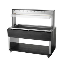 Warmbuffetwagen W4110-200A | anthrazit 230 Volt mit Beleuchtung | passend für 4 x GN 1/1 Produktbild 3 S