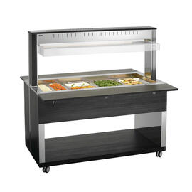 Warmbuffetwagen W4110-200A | anthrazit 230 Volt mit Beleuchtung | passend für 4 x GN 1/1 Produktbild