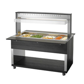 Warmbuffetwagen W4110-200A | anthrazit 230 Volt mit Beleuchtung | passend für 4 x GN 1/1 Produktbild 4 S