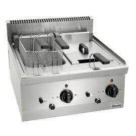 Elektro-Fritteuse 2 Becken | 2 x 8 ltr | 400 Volt Produktbild