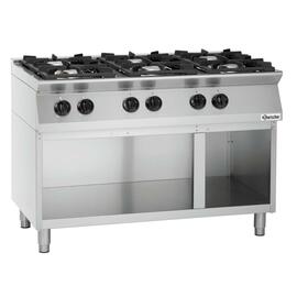 6 Flammen Gasherd MFGO 7060 Gastronorm 28,5 kW (Gas) | Unterbau offen Produktbild 5 S