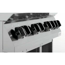 6 Flammen Gasherd Gastronorm 400 Volt 6 kW (Elektrobackofen) 28,5 kW (Gas) | Backofen | Unterbau halboffen Produktbild 5 S