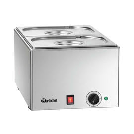 Wasserbad | Bain Marie Gastronorm - 150 mm  • 1200 Watt | 2 Behälter|Deckel GN 1/2 Produktbild