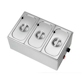 B-Ware | Wasserbad - Bain Marie für GN 3 x 1/3 GN, mit GN-Behältern und Deckeln Produktbild 4 S