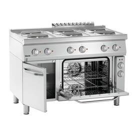 6 Platten Elektroherd 400 Volt 19,25 kW | Backofen | Schrankbereich mit Tür Produktbild