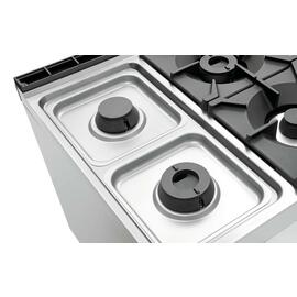 6 Flammen Gasherd 37,5 kW | Unterbau offen Produktbild 5 S
