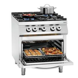 4 Flammen Gasherd Gastronorm 32,5 kW | Backofen Produktbild 2 S