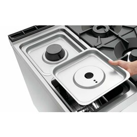 4 Flammen Gasherd Gastronorm 400 Volt 24,5 kW (Gas) 5,6 kW (Elektrobackofen) | Backofen Produktbild 6 S
