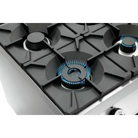 4 Flammen Gasherd Gastronorm 400 Volt 24,5 kW (Gas) 5,6 kW (Elektrobackofen) | Backofen Produktbild 2 S