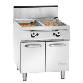 Gas-Standfritteuse | 2 Becken 2 Körbe 40 ltr | 230 Volt 0,005 kW 36 kW (Gas) Produktbild