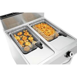 Gas-Standfritteuse | 2 Becken 2 Körbe 40 ltr | 230 Volt 0,005 kW 36 kW (Gas) Produktbild 3 S
