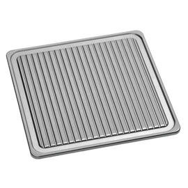 Grillplatte 900-R für Gasherde, Gusseisen, gerillt, 390 x 390 x H 17 mm, mit Saftrinne Produktbild