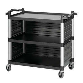 Servierwagen | Abräumwagen TSA300V schwarz | 3 Borde L 1000 mm B 495 mm H 920 mm Produktbild 5 S