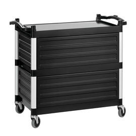 Servierwagen | Abräumwagen TSA300V schwarz | 3 Borde L 1000 mm B 495 mm H 920 mm Produktbild 3 S