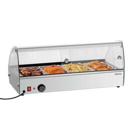 Heiße Aufsatzvitrine R4 4 x GN 1/3 500 Watt 230 Volt  L 775 mm  B 420 mm  H 335 mm Produktbild 2 S