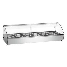 Heiße Aufsatzvitrine R6 6 x GN 1/3 800 Watt 230 Volt  L 1135 mm  B 420 mm  H 335 mm Produktbild 6 S