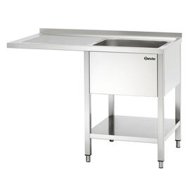 Spülcenter mit Abtropffläche links 1 Becken | 400 x 500 x 250 mm mit Grundboden L 1200 mm B 700 mm Produktbild