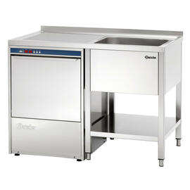 Spülcenter mit Abtropffläche links 1 Becken | 400 x 500 x 250 mm mit Grundboden L 1200 mm B 700 mm Produktbild 2 S