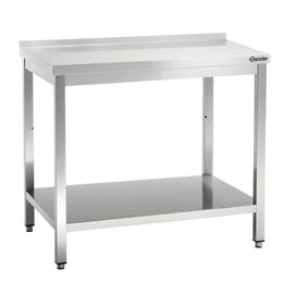 Arbeitstisch Aufkantung hinten Grundboden 1200 mm 700 mm Höhe 850 mm Selbstmontage Produktbild