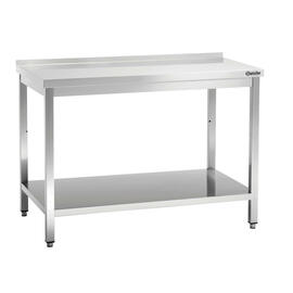 Arbeitstisch Aufkantung hinten Grundboden 1400 mm 700 mm Höhe 850 mm Selbstmontage Produktbild