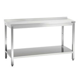 Arbeitstisch Aufkantung hinten Grundboden 1600 mm 700 mm Höhe 850 mm Selbstmontage Produktbild