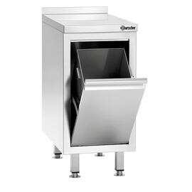 Abfalleimerschrank 700A1 MA 400 mm  x 700 mm  H 850 mm 1 Fach mit Kipptür | Aufkantung Produktbild