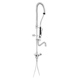 Zweigriffmischer mit Geschirrbrause 26L-1801B 1/2" Ausladung 400 mm Auslaufhöhe 250 mm  H 1050 mm Produktbild