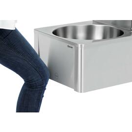 Handwaschbecken W10-KB Plus zur Wandbefestigung verkleidet • Kniebedienung | 400 mm x 404 mm H 577 mm Produktbild 3 S