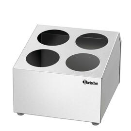 Besteckbehälter BK40 Edelstahl 4 Fächer Produktbild 5 S