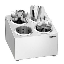 Besteckbehälter BK40 Edelstahl 4 Fächer Produktbild 2 S