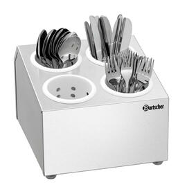 Besteckbehälter BK40 Edelstahl 4 Fächer Produktbild 3 S