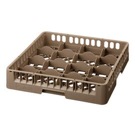 Spülkorb braun 500 x 500 mm  H 100 mm | 16 Fächer 111 x 111 mm  H 83 mm Produktbild