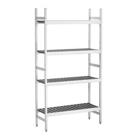 Regalsystem Kit 1 Kunststoff Aluminium 960 mm 360 mm  H 1800 mm 4 Rostauflage(n) Fachlast 165 kg Feldlast 600 kg Produktbild 5 S