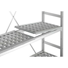 Regalsystem Kit 4, B1070 Kunststoff Aluminium 1142 mm 360 mm  H 1800 mm Rostauflagen Fachlast 50 kg Feldlast 500 kg Produktbild 3 S