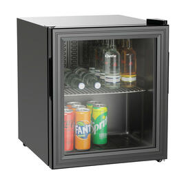 Glastürenkühlschrank 46 schwarz | Kompressorkühlung Produktbild