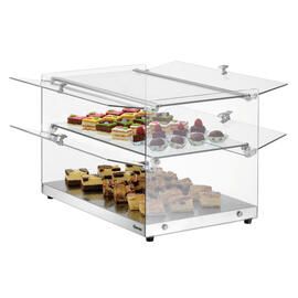 Buffetvitrine 5400 2E-K silberfarben | 2 Borde | gerade Produktbild 2 S
