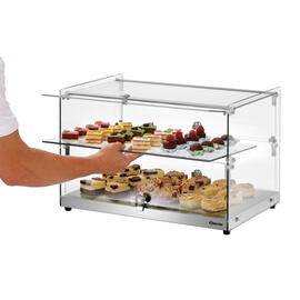 Buffetvitrine 5400 2E-K silberfarben | 2 Borde | gerade Produktbild 3 S