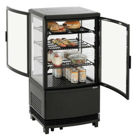 Mini-Kühlvitrine 58L-SW schwarz Produktbild