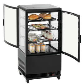 Mini-Kühlvitrine 58L-SW schwarz Produktbild 2 S