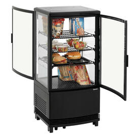 Mini-Kühlvitrine 75L2T schwarz Produktbild