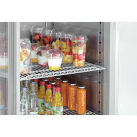 Glastürkühlschrank 700 GN210 Edelstahl | Umluftkühlung H 2060 mm Produktbild 3 S