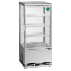 Mini-Kühlvitrine silberfarben 78 ltr 230 Volt | 3 Borde Produktbild 5 S
