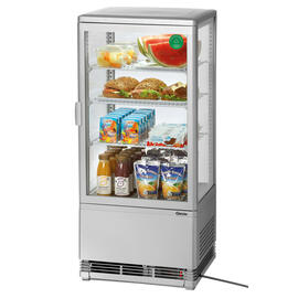 Mini-Kühlvitrine silberfarben 78 ltr 230 Volt | 3 Borde Produktbild 2 S