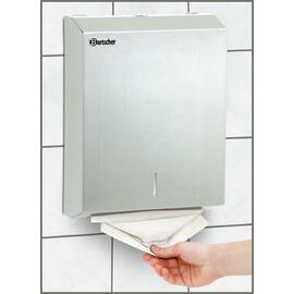 Papiertuchspender Edelstahl zur Wandbefestigung 285 mm  x 100 mm  H 370 mm Produktbild